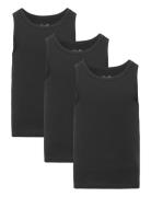 Claudio Boys 3-Pack Singlet Tops T-shirts Sleeveless Black Claudio