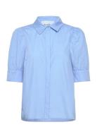 Molia Skjorte Tops Shirts Short-sleeved Blue Minus