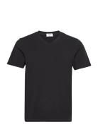 Stretch V-Neck Tee Designers T-shirts Short-sleeved Black Filippa K