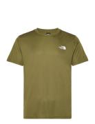 M Reaxion Red Box Tee - Eu Sport T-shirts Short-sleeved Khaki Green Th...