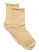 Doris Glitter Socks Sockor Strumpor Yellow Mp Denmark