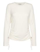 Viscose T-Shirt Tops T-shirts & Tops Long-sleeved White Rosemunde