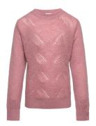 Pullover Knit Tops Knitwear Pullovers Pink Creamie