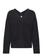 YAS Yasemilie Ls V-Neck Knit Pullover S.noos Svart