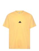 M Z.n.e. Tee Tops T-shirts Short-sleeved Yellow Adidas Sportswear