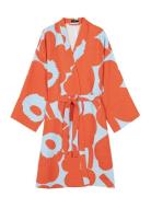 Unikko Waffle Beach Robe Home Textiles Bathroom Textiles Robes Orange ...