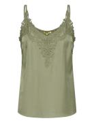 Cranna Top Tops T-shirts & Tops Sleeveless Green Cream