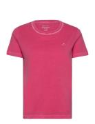 Sunfaded C-Neck Ss T-Shirt Tops T-shirts & Tops Short-sleeved Pink GAN...