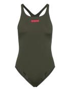 Arena Women's Team Swimsuit Swim Pro Solid Khaki Green