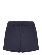 Shorts Solid Fleece Bottoms Shorts Navy Lindex