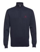 Uspa Knit Brison Men Tops Knitwear Half Zip Jumpers Navy U.S. Polo Ass...