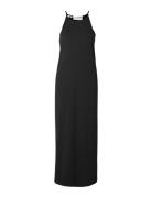 Slfanola Sl Ankle Dress Maxiklänning Festklänning Black Selected Femme