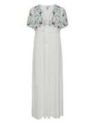 Yaschella Ss Maxi Dress S. - Fest Maxiklänning Festklänning White YAS