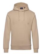 GANT Reg Tonal Shield Hoodie Beige