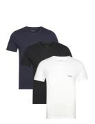 Tshirtrn 3P Classic Tops T-shirts Short-sleeved Navy BOSS
