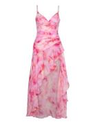 Sorella Printed Midi Dress Kort Klänning Pink Bardot