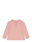 Blouse Ls - Solid Tops T-shirts Long-sleeved T-shirts Pink Fixoni