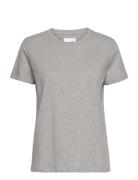 2Nd Pure Tops T-shirts & Tops Short-sleeved Grey 2NDDAY