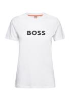 C_Elogo_5 Tops T-shirts & Tops Short-sleeved White BOSS