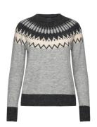 Vmsim Ls Nordic Pullover Ga Rep Lcs Tops Knitwear Jumpers Grey Vero Mo...