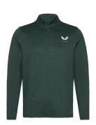 Marl 1/4 Zip Tops Sweat-shirts & Hoodies Fleeces & Midlayers Green Cas...