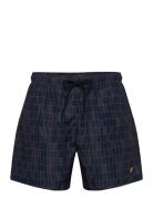 Lyle & Scott Pool Print Swimshort Marinblå