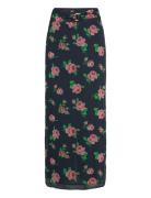 Chiffon Maxi Skirt Lång Kjol Navy ROTATE Birger Christensen