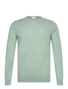 Davida Cashmere Man O-Neck Plain Grön