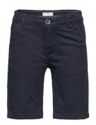 Mango Slim-Fit Chino Cotton Bermuda Shorts Marinblå