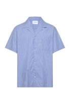 Lawson 2.0 Poplin Shirt Tops Shirts Short-sleeved Blue Les Deux
