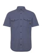 G-Star RAW Marine Slim Shirt S\S Blå