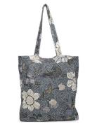 New Shopper Denim Blue Flower Linen Bags Totes Blue Ceannis