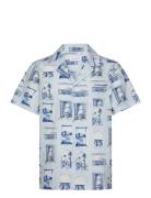 Germain Windows Print Designers Shirts Short-sleeved Blue Maison Labic...