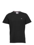 Tjm Slim Jersey C Neck Ext Tops T-shirts Short-sleeved Black Tommy Jea...