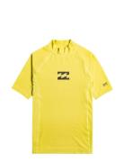 Waves All Day Boys Ss Tops T-shirts Short-sleeved Yellow Billabong