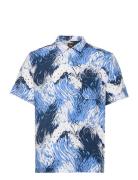 Resort Shirt Tops Shirts Short-sleeved Blue Lee Jeans