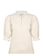 Mskessa Knit T-Shirt Tops Knitwear Jumpers Cream Minus