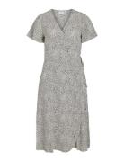 Vila Vilovie S/S Wrap Midi Dress - Noos Beige