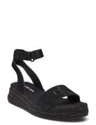 Calvin Klein Sporty Wedge Rope Su Con Svart