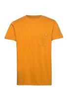 Kolding Organic Tee S/S Tops T-shirts Short-sleeved Orange Clean Cut C...