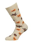 Fall Alpaca Leaves 1-Pack Lingerie Socks Regular Socks Cream Alpacasoc...