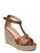 Burnished Calf-Hale-Es-Csl Sandalette Med Klack Espadrilles Brown Laur...