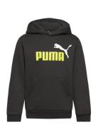 PUMA Ess+ 2 Col Big Logo Hoodie Fl B Svart