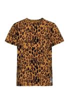 Mini Rodini Basic Leopard Ss Tee Brun