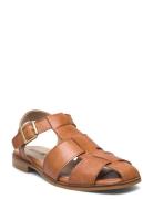 Sandals - Flat Platta Sandaler Brown ANGULUS