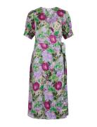 Vila Vinaria S/S Wrap Midi Dress/Dc/Su Grön