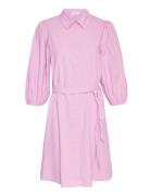 Mschcedrica Abiella 3/4 Shirt Dress Kort Klänning Pink MSCH Copenhagen