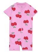 Lindex Pyjamas Romper Cherry Hearts C Rosa