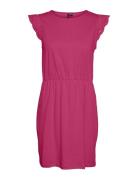 Vero Moda Vmemily Sl Gathering Dress Jrs Noos Rosa