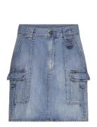 Viktoria Utility Mini Skirt Wmn Kort Kjol Blue G-Star RAW